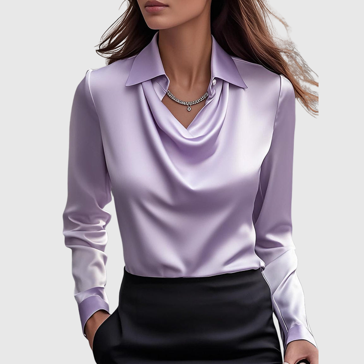 Brooklyn - Draped Neck Blouse