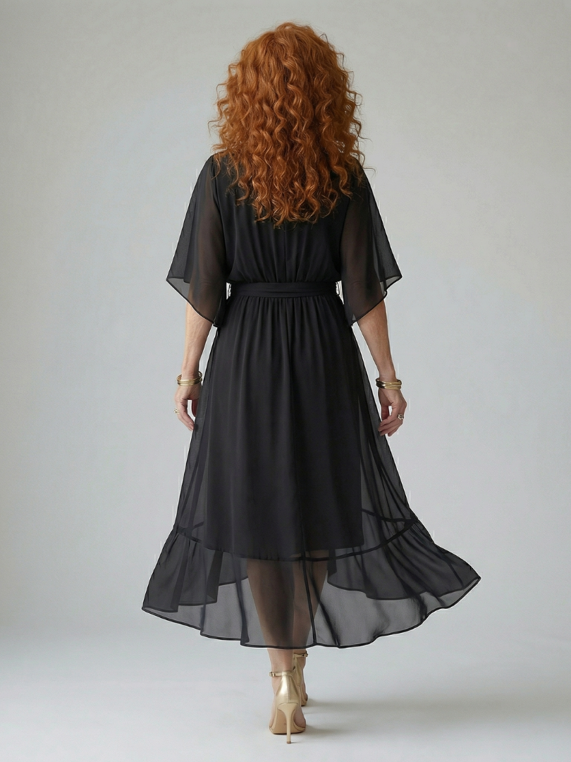 Wilhelmina | Flowing Wrap Midi Dress