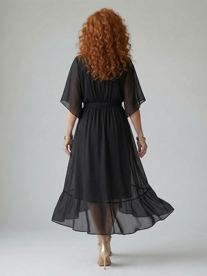 Wilhelmina | Flowing Wrap Midi Dress