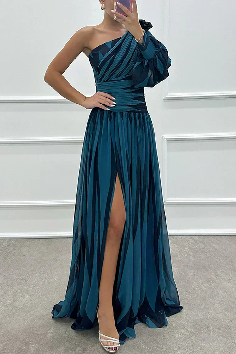 Delphinia | Elegant One-Shoulder Maxi Dress