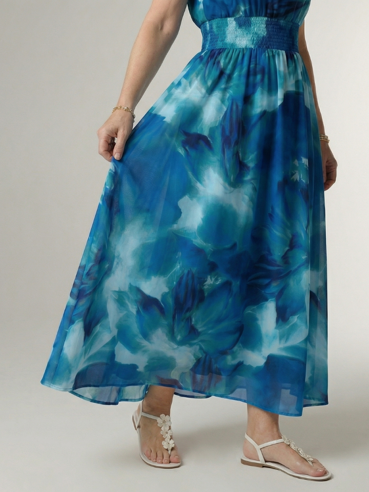 Winifred | Gathered Halter Midi Dress