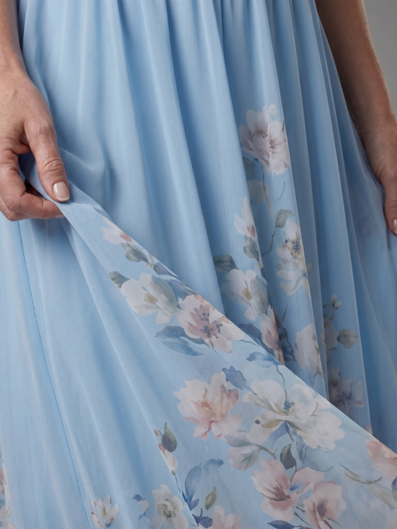 Bethany | Sleeveless Floral Hem Maxi Dress