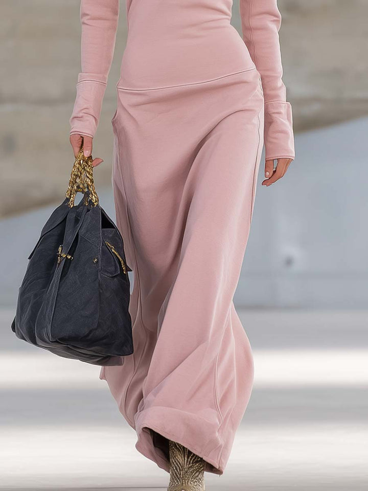 Gaia | Sporty Dress with Zipper and V-Neck