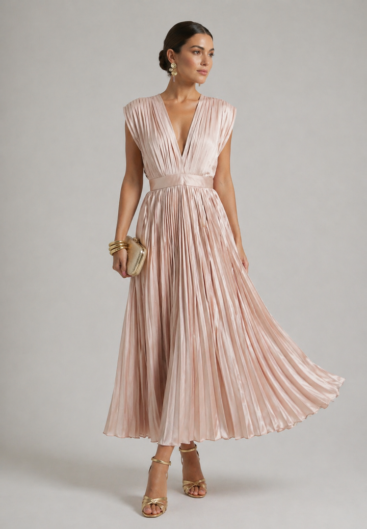 Annabelle | Timeless Pleated Midi Dress