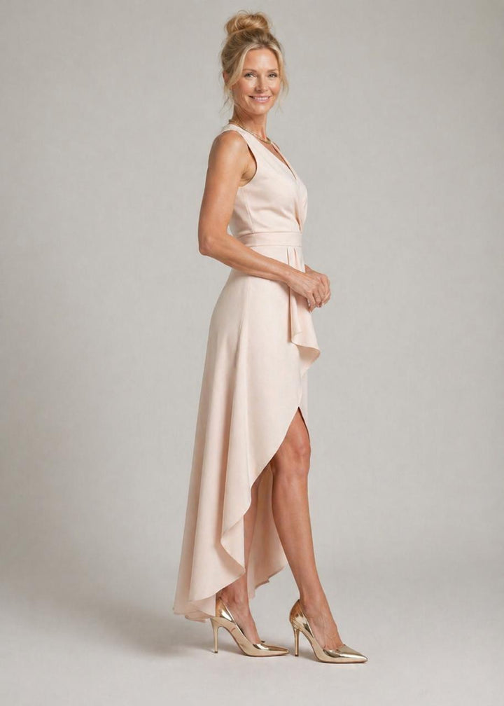 Priyanka | Elegant V-Neck Wrap Midi Dress