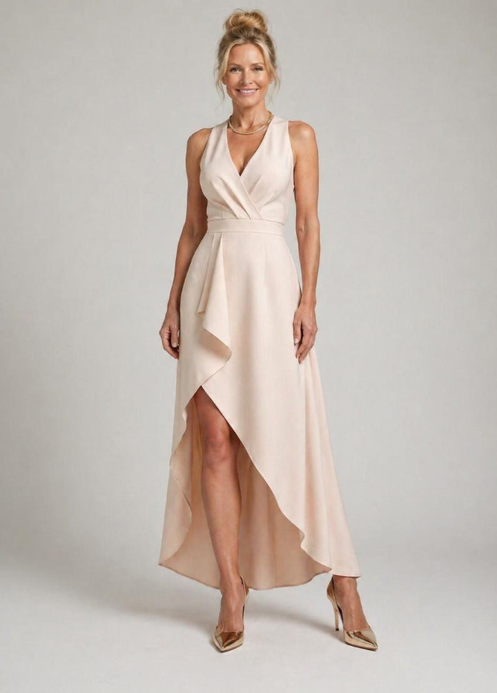 Priyanka | Elegant V-Neck Wrap Midi Dress
