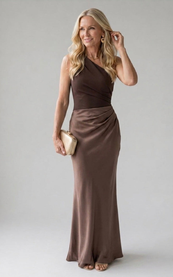 Anneliese | One-Shoulder Column Maxi Dress
