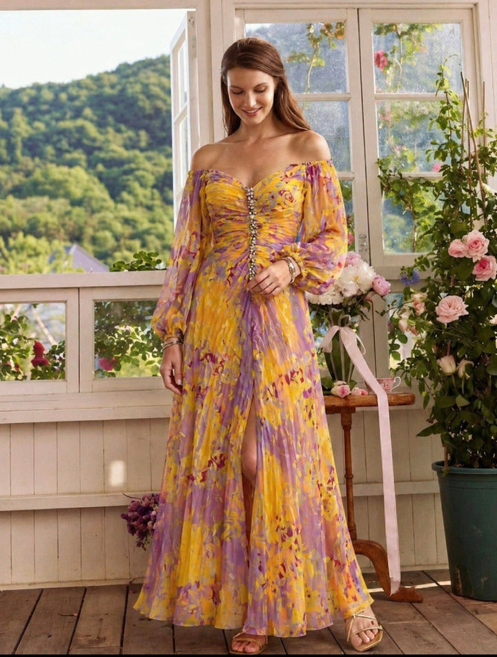Celestine | Off-Shoulder Evening Gown