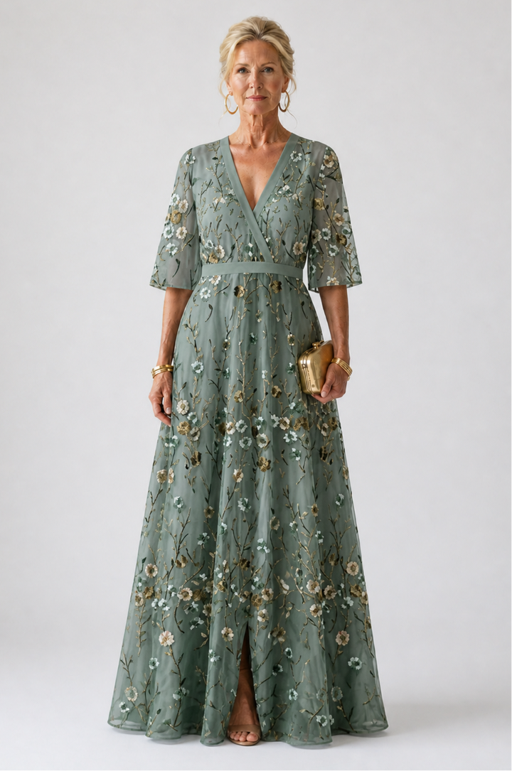 Camilla | Floral V-Neck Maxi Dress