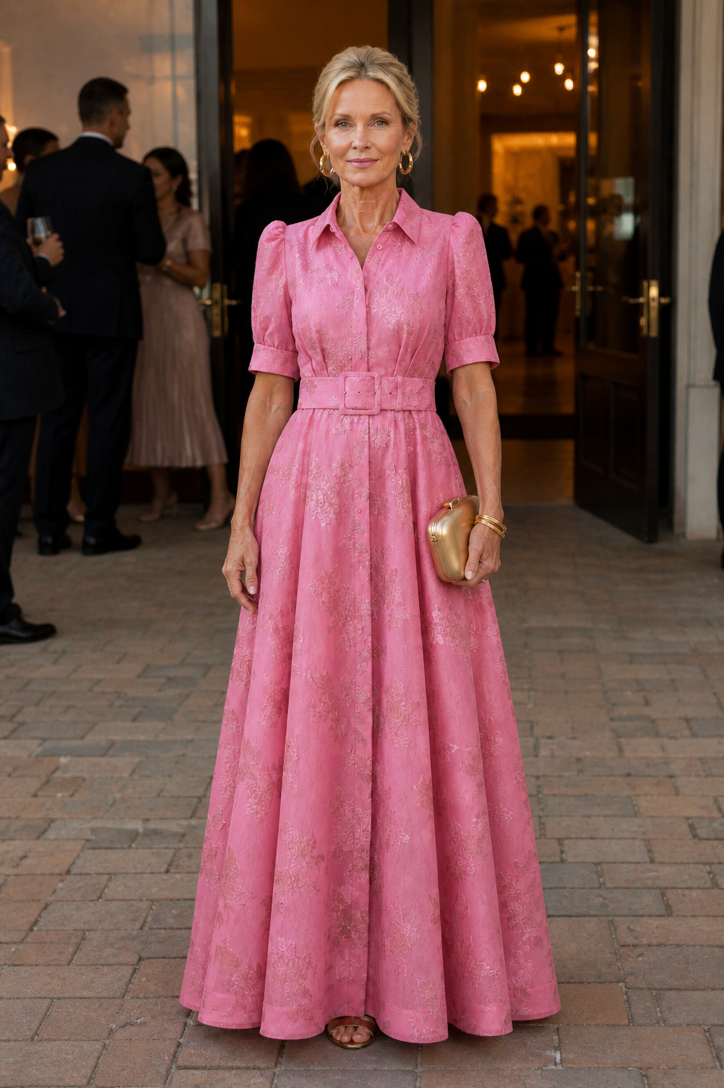 Guinevere | Belted Floral Maxi Dress
