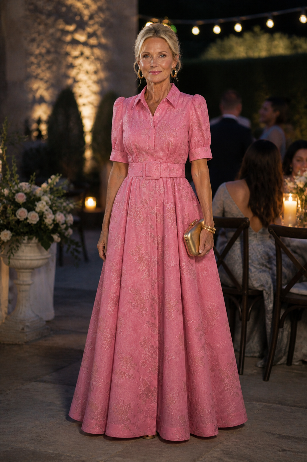 Guinevere | Belted Floral Maxi Dress