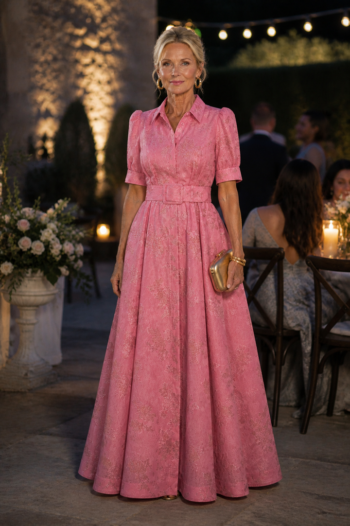 Guinevere | Belted Floral Maxi Dress