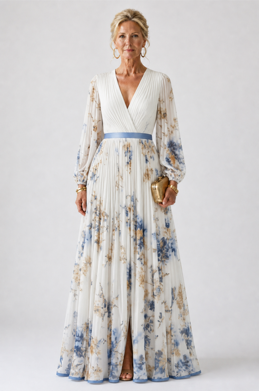 Clementine | Floral V-Neck Maxi Dress