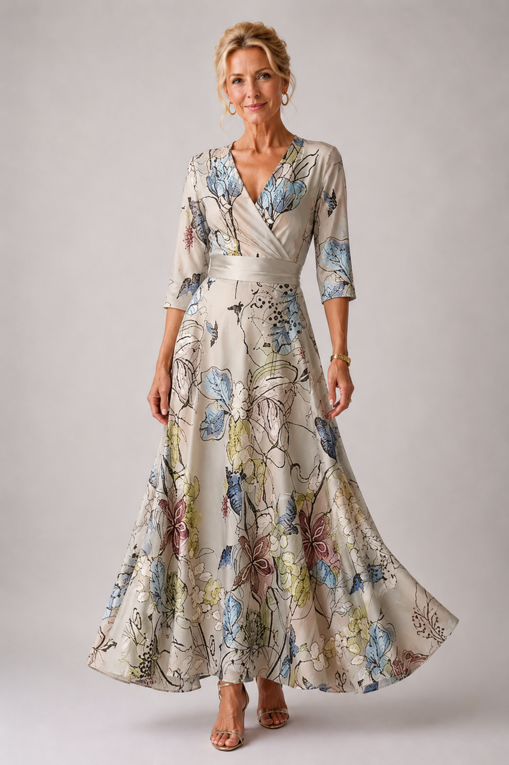 Clarissa | Graceful Floral-Print Maxi Dress