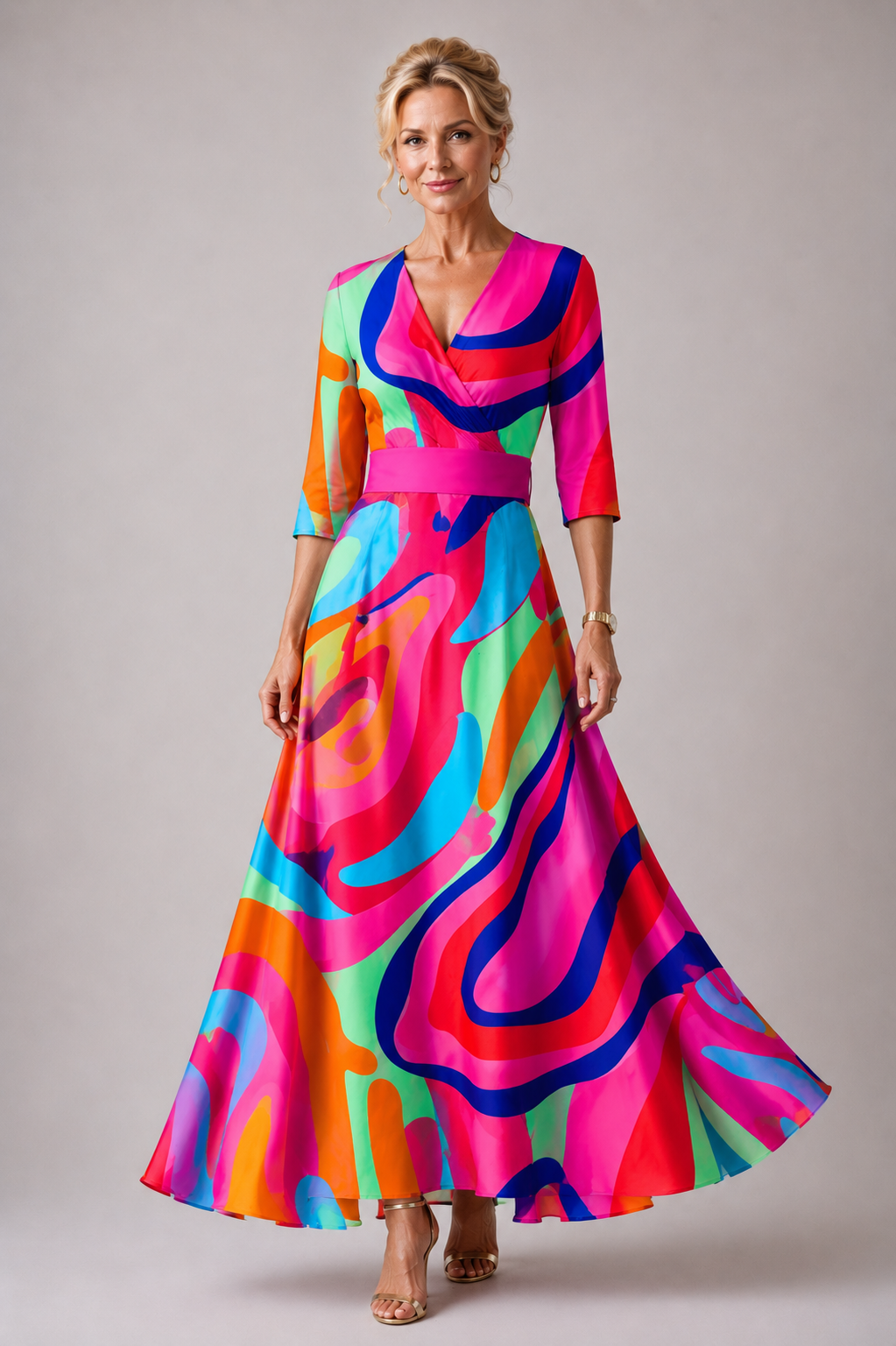 Beatrice | Flowing V-Neck Maxi Dress