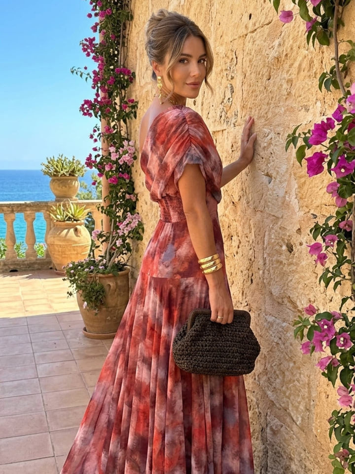 Myrna | One-Shoulder Printed Maxi Dress