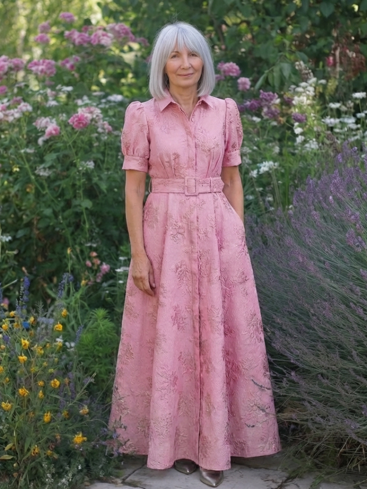 Guinevere | Belted Floral Maxi Dress