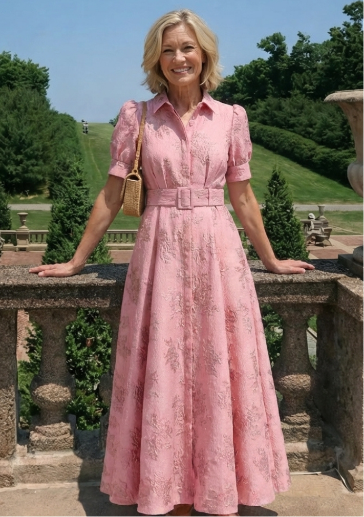 Guinevere | Belted Floral Maxi Dress