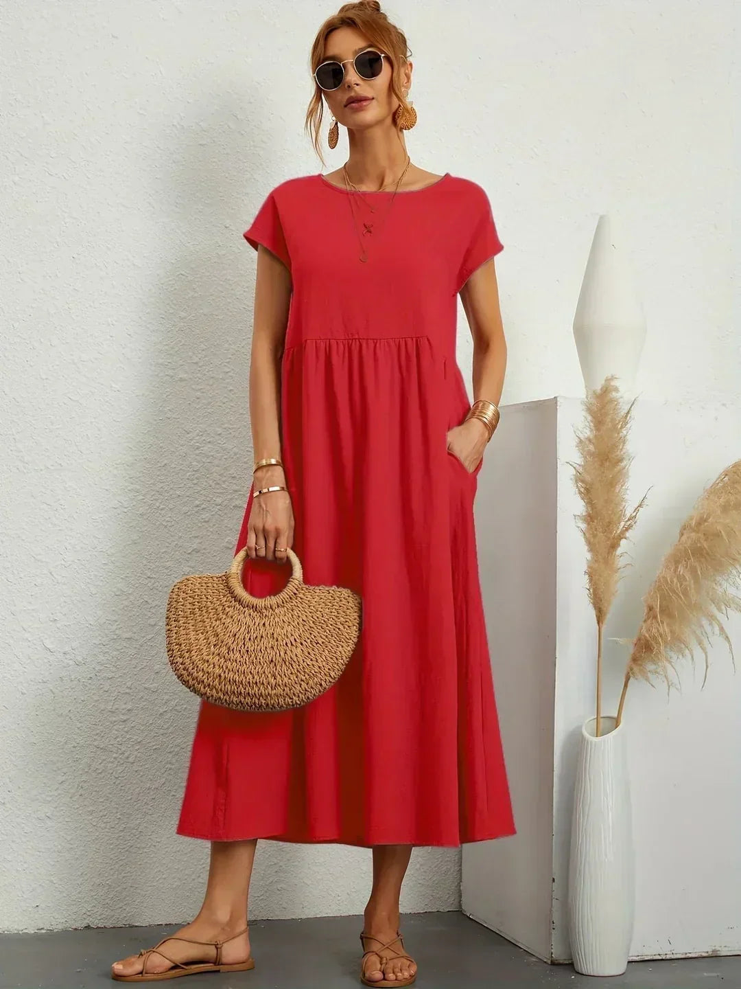 Gabrielle™ — Midi dress with timeless elegant flow