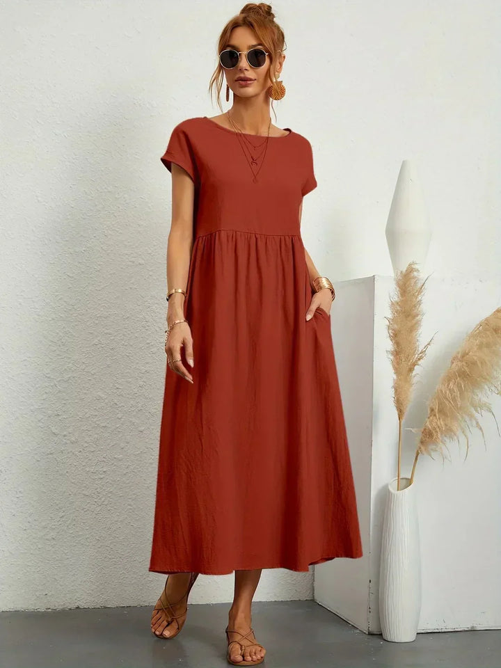 Gabrielle™ — Midi dress with timeless elegant flow