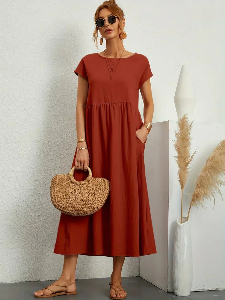 Gabrielle™ — Midi dress with timeless elegant flow
