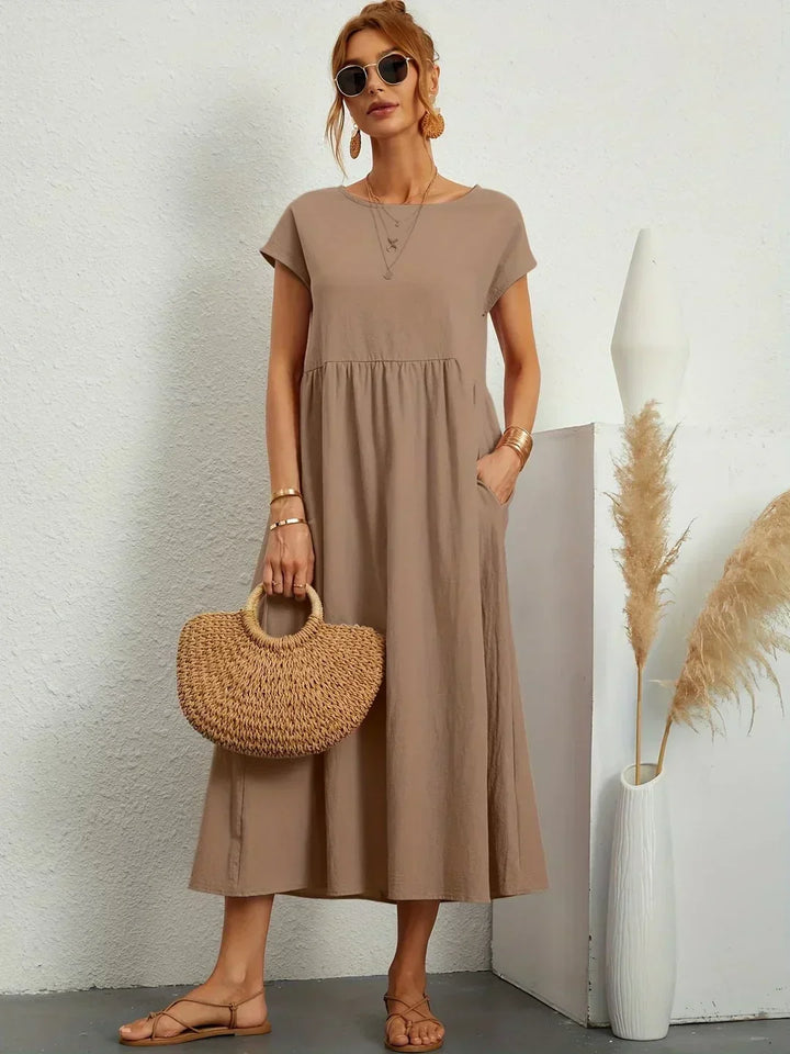 Gabrielle™ — Midi dress with timeless elegant flow