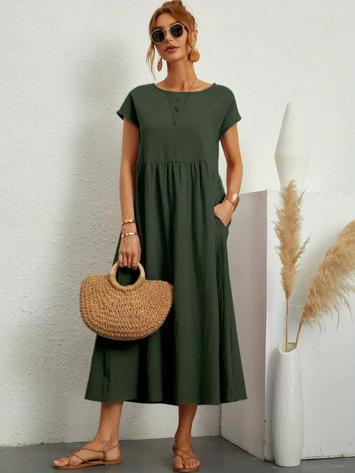 Gabrielle™ — Midi dress with timeless elegant flow