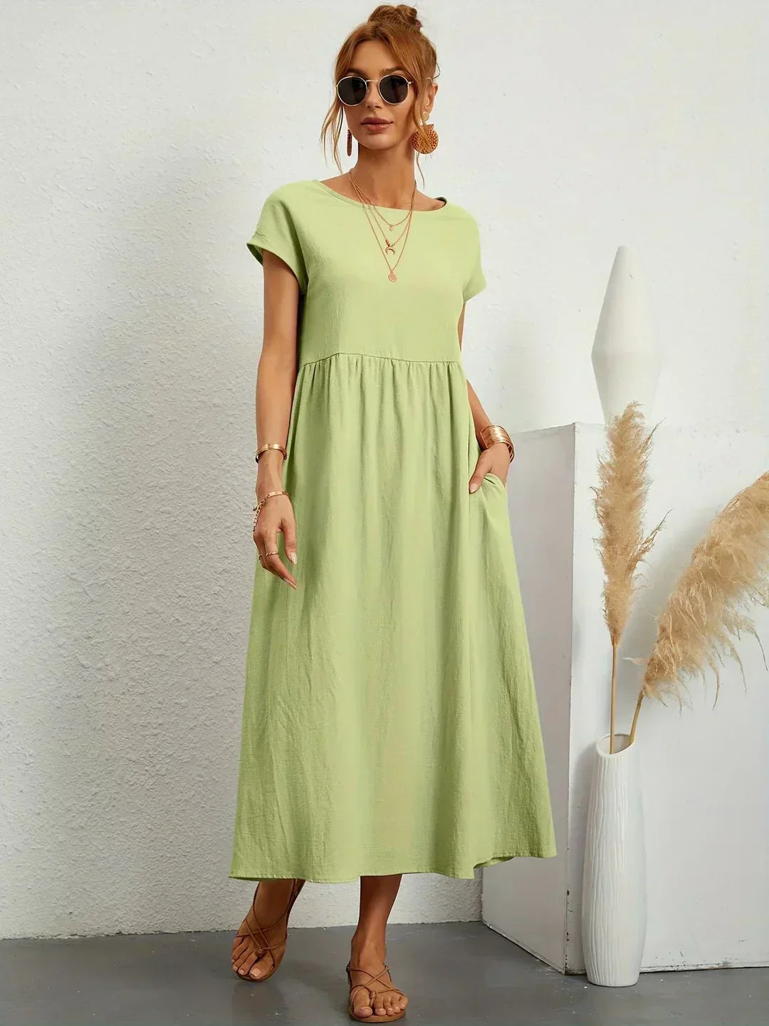 Gabrielle™ — Midi dress with timeless elegant flow