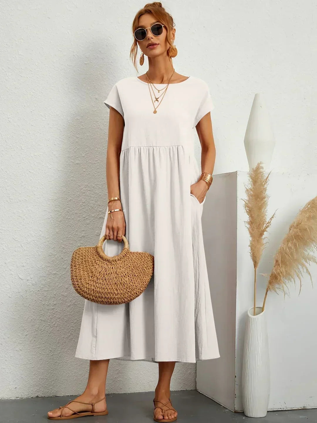 Gabrielle™ — Midi dress with timeless elegant flow