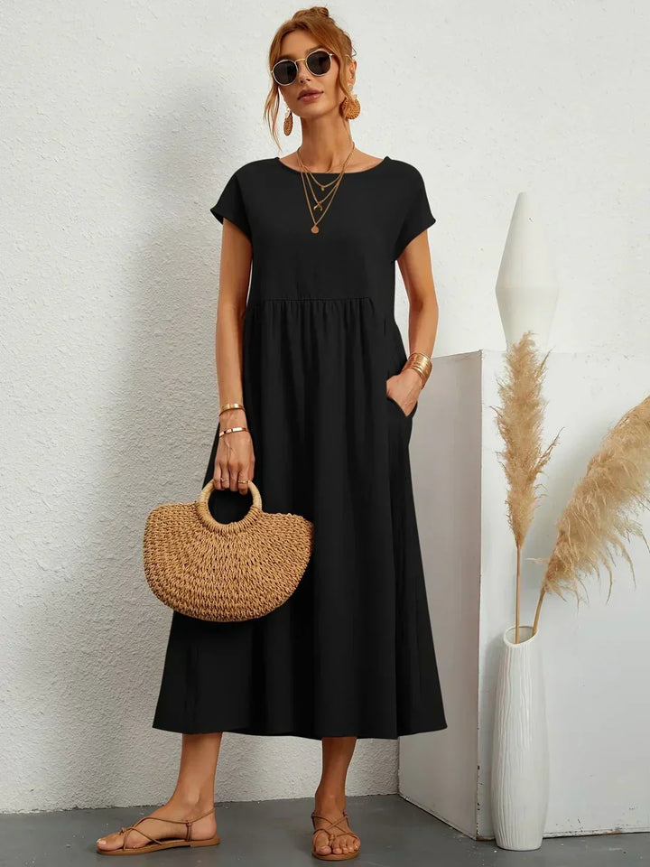 Gabrielle™ — Midi dress with timeless elegant flow