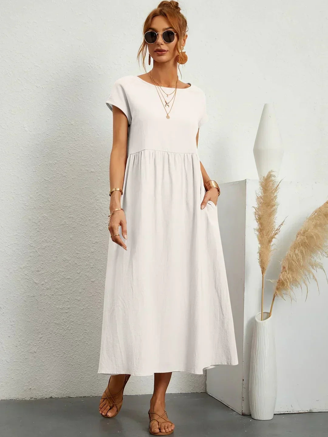 Gabrielle™ — Midi dress with timeless elegant flow