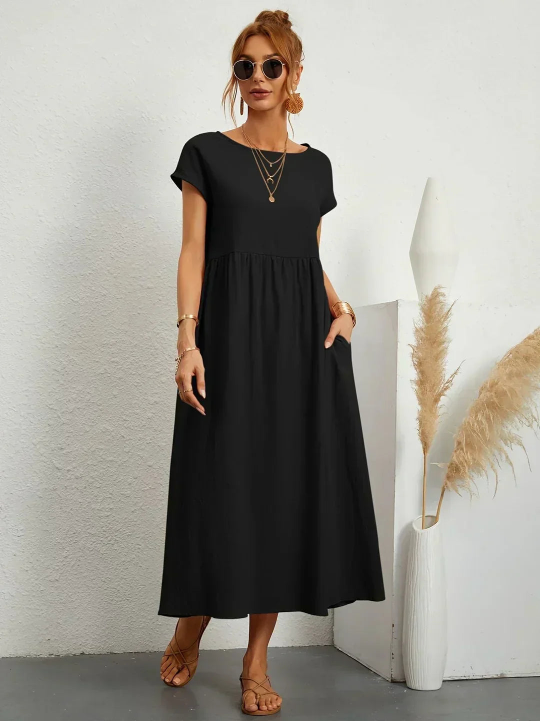 Gabrielle™ — Midi dress with timeless elegant flow