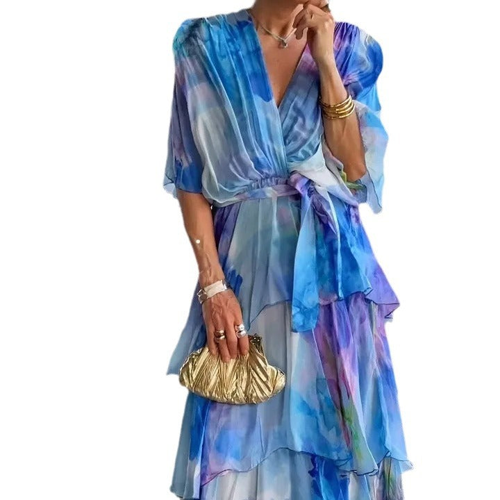 Cara | Tiered Flutter-Sleeve Dress