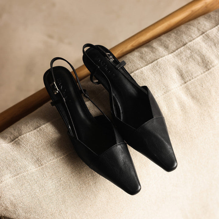 Serelle | Leather Slingback Heels