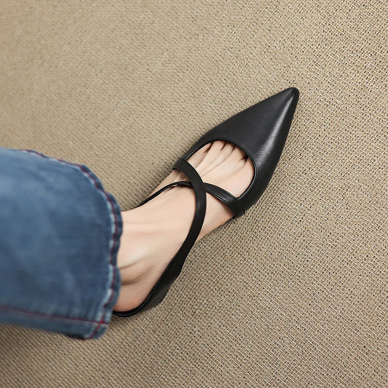 Mestelle Genuine Leather Mules
