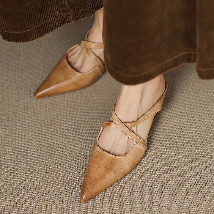 Mestelle Genuine Leather Mules