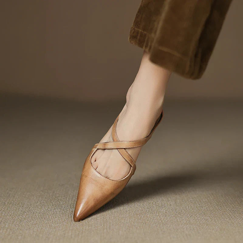 Mestelle Genuine Leather Mules