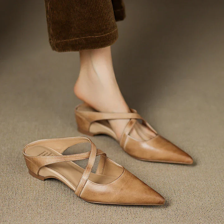 Mestelle Genuine Leather Mules