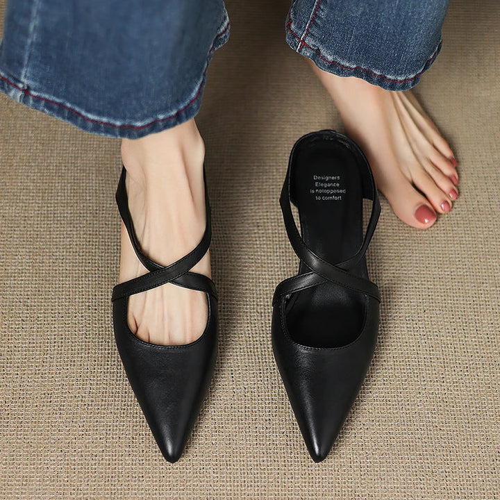 Mestelle Genuine Leather Mules