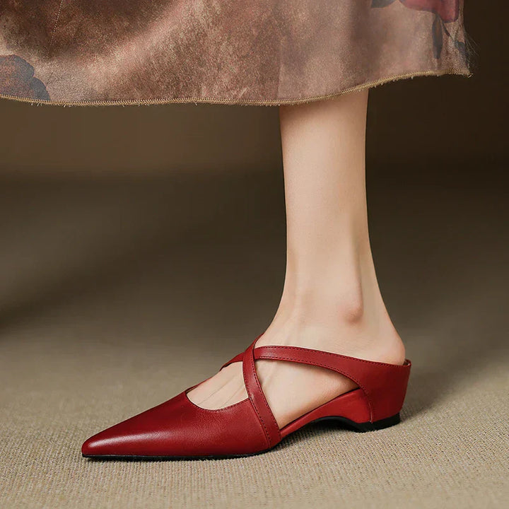 Mestelle Genuine Leather Mules