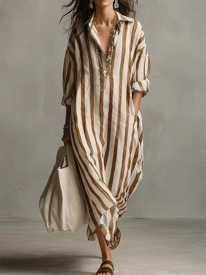 Amaris | Linen Long Shirt Dress