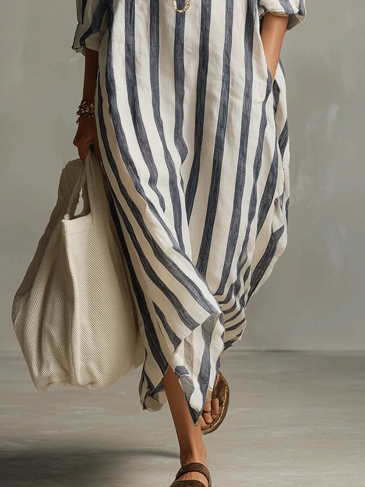 Amaris | Linen Long Shirt Dress