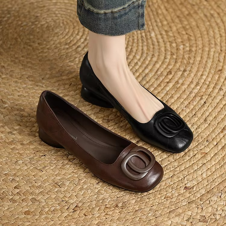 Carolina Square Toe Flats