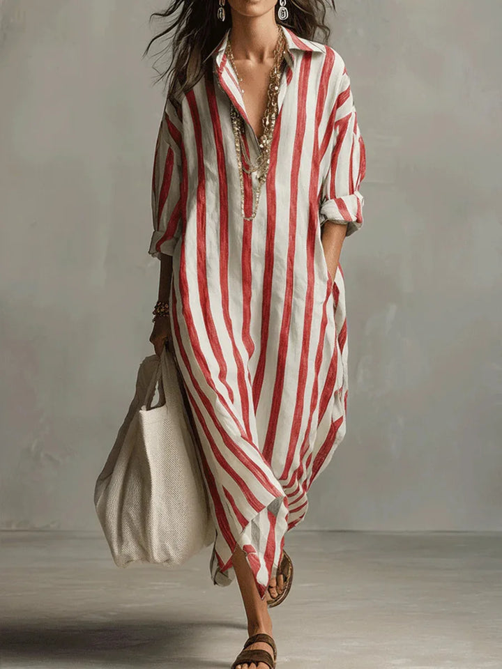 Amaris | Linen Long Shirt Dress