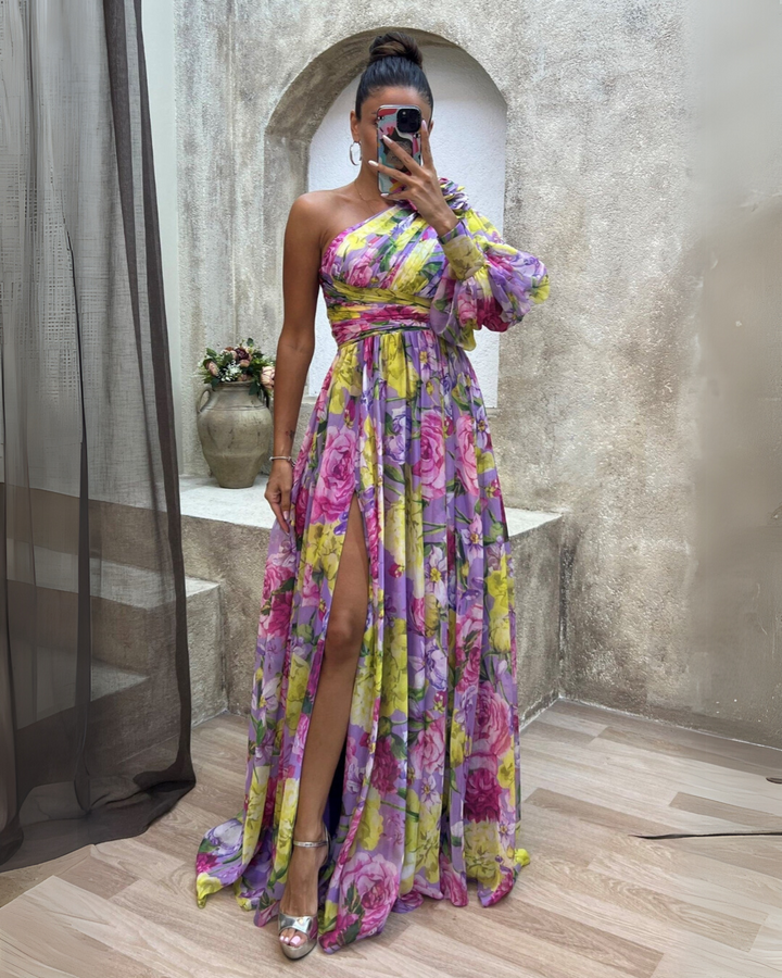 Selah | Floral One-Shoulder Maxi Dress