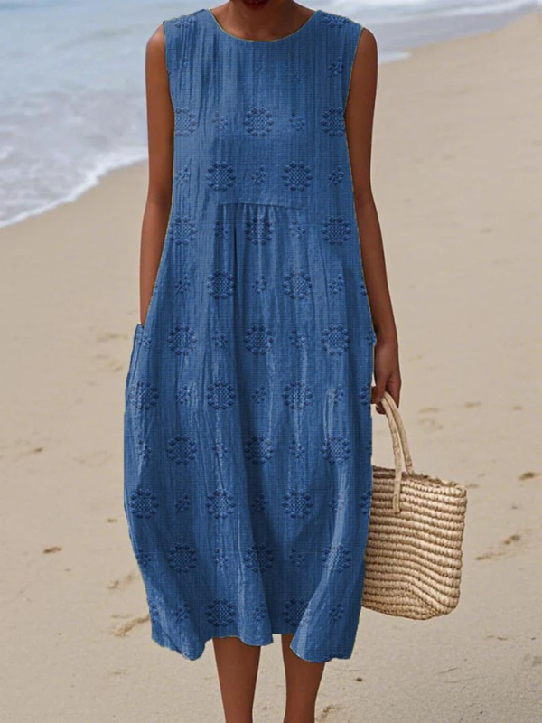 Lara | Embroidered Midi Dress