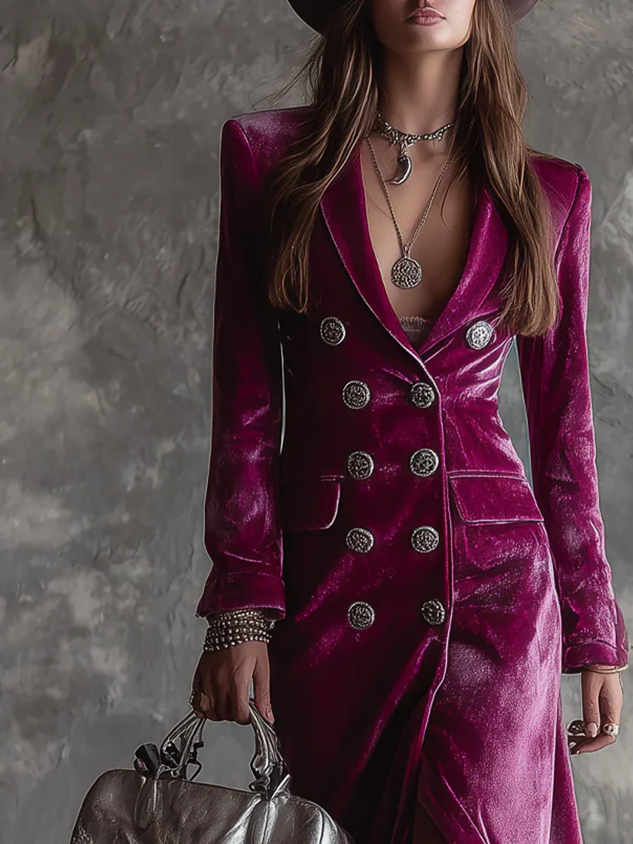 Vera™ | Velvet Blazer Maxi Dress