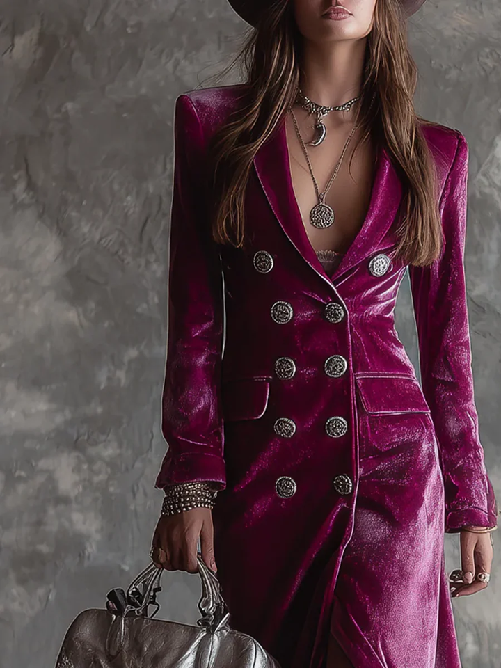 Vera™ | Velvet Blazer Maxi Dress