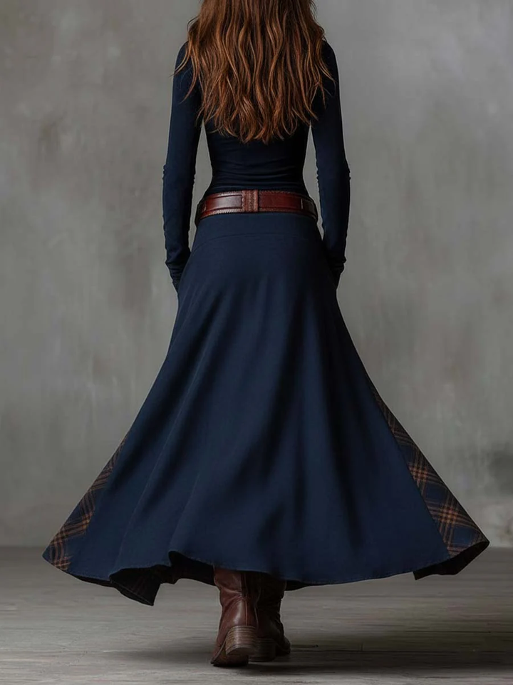 Azucena | Maxi dress made of suede with belt