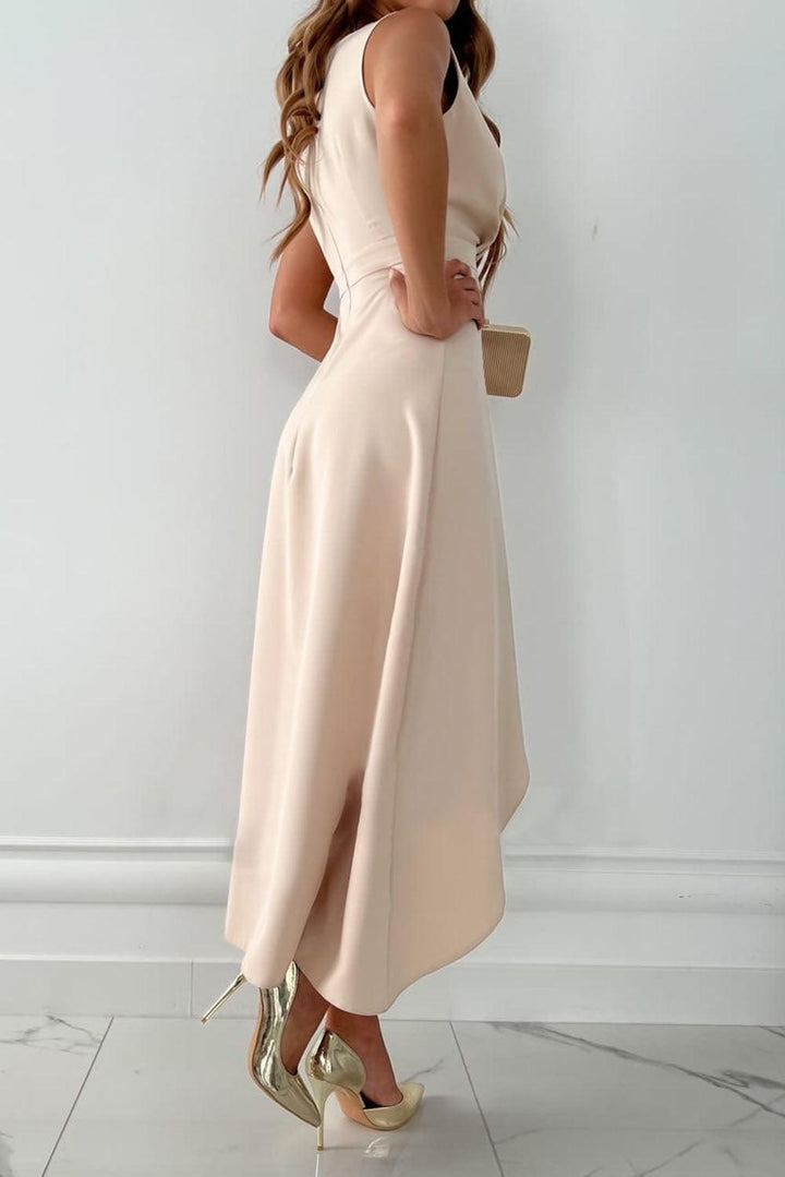 Priyanka | Elegant V-Neck Wrap Midi Dress